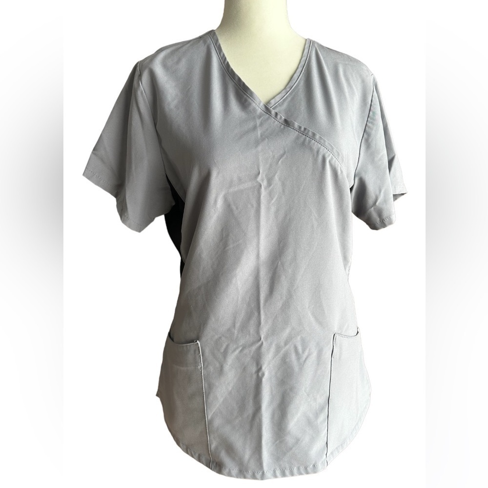 Gray Women's V-Neck Top